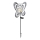 Globo - Lámpara solar LED/3V IP44 300 mAh mariposa plateada