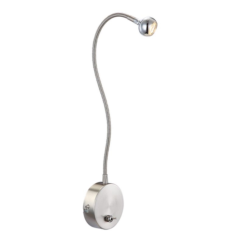 Globo - LED Lámpara flexible LED/3W/230V cromo brillante