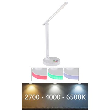 Globo - LED RGBW Lámpara de mesa táctil regulable LED/5W/230V + LED/2W 2700K/4000K/6500K blanco