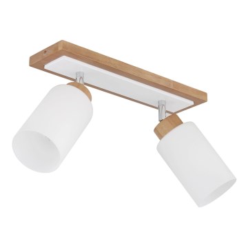 Globo - Luminaria de focos 2xE27/60W/230V roble/blanco