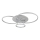 Globo - Luminaria de techo LED regulable LED/54W/230V 2700-6500K 90x70 cm plateada + mando a distancia