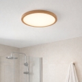 Globo - Luz de techo LED regulable para baño LED/18W/230V diá. 29,4 cm IP44 marrón