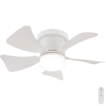 Globo - Ventilador de techo LED regulable LED/10W/230V 3000-6500K blanco + mando a distancia