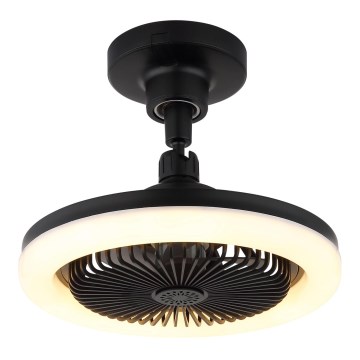 Globo - Ventilador de techo LED regulable LED/20W/230V 3000-6500K negro + mando a distancia