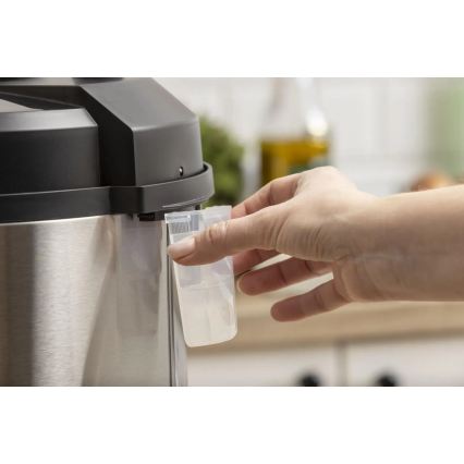 GORENJE GMC6SBK - Olla eléctrica multifunción 6 l 8 en 1 1000 W/230 V acero inoxidable