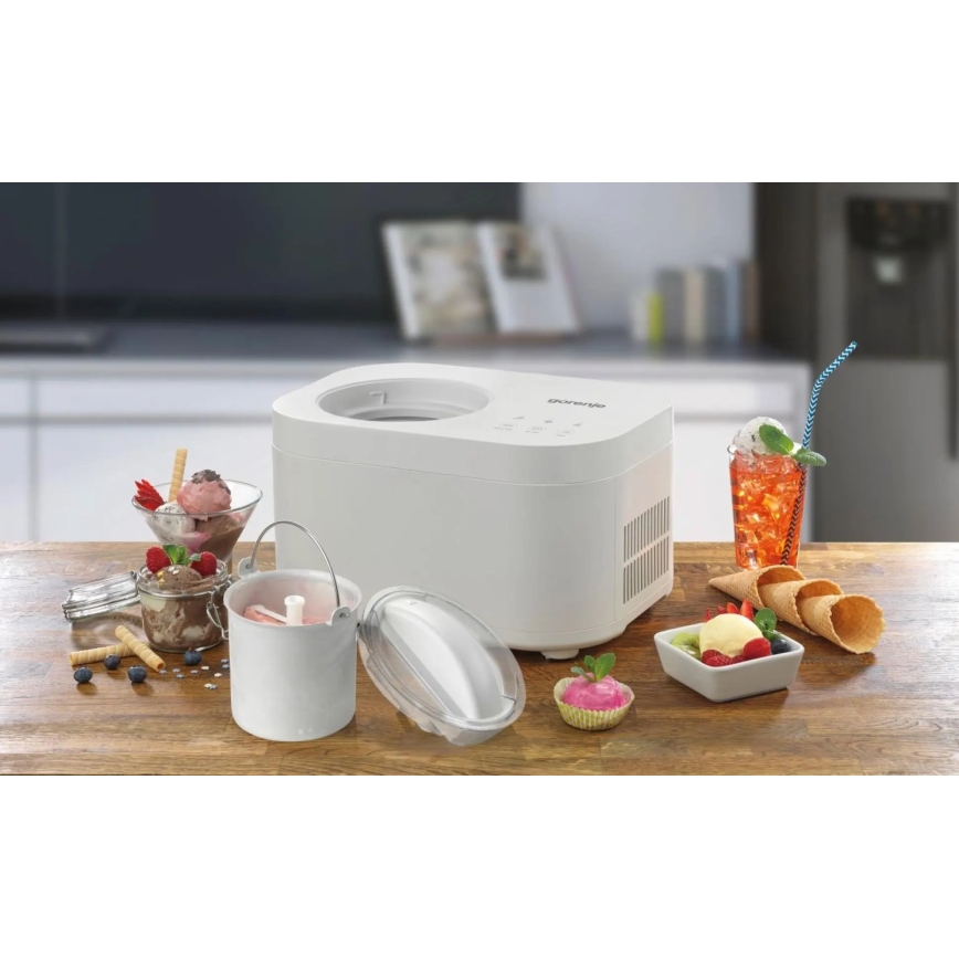 GORENJE ICM10W - Máquina para hacer helados 100 W/230 V blanca