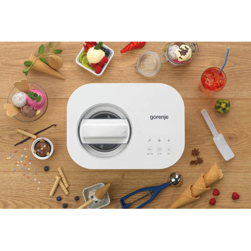 GORENJE ICM10W - Máquina para hacer helados 100 W/230 V blanca