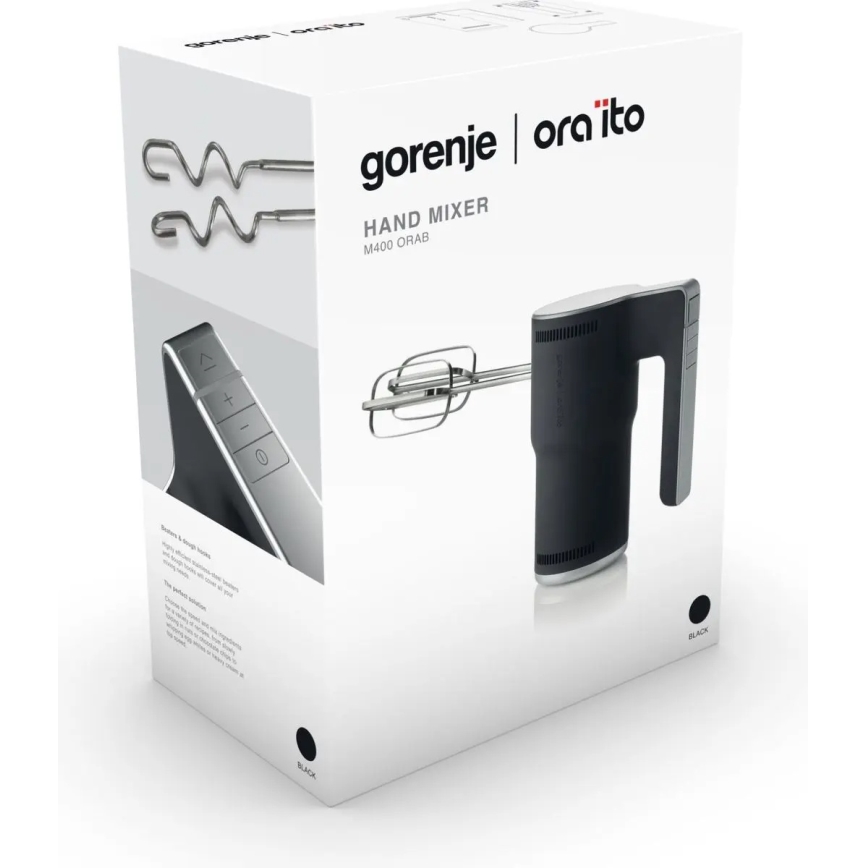 GORENJE M400ORAB - Batidora de mano 400W/230V negra/acero inoxidable