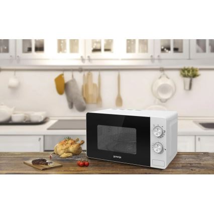 GORENJE MO20E2W - Microondas con grill 800 W/230 V 20 L blanco