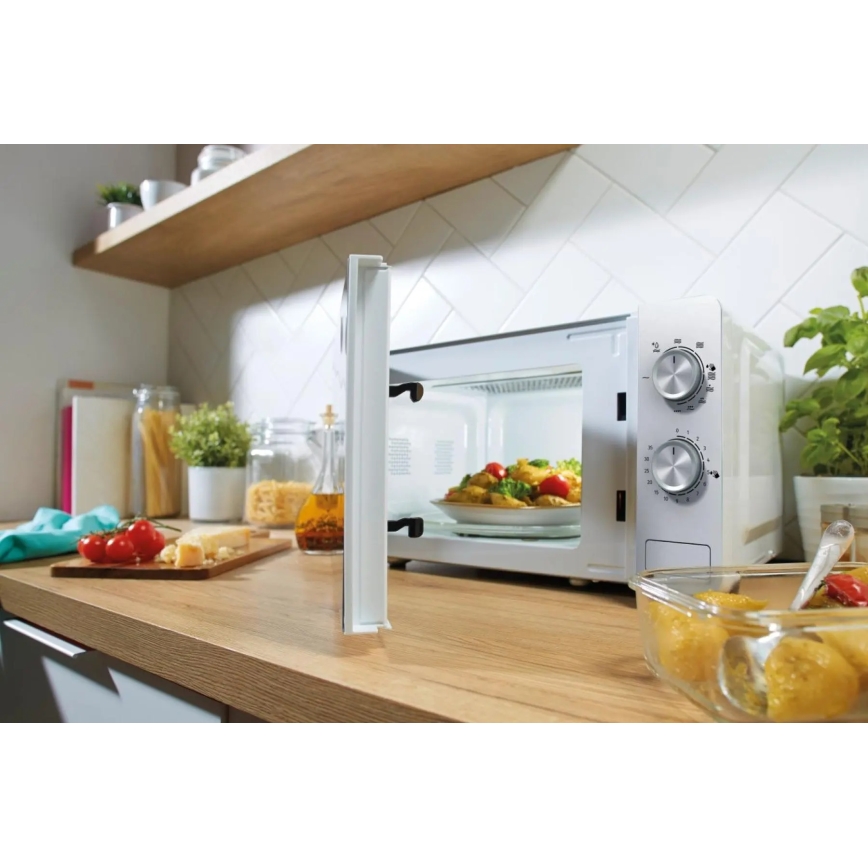GORENJE MO20E2W - Microondas con grill 800 W/230 V 20 L blanco