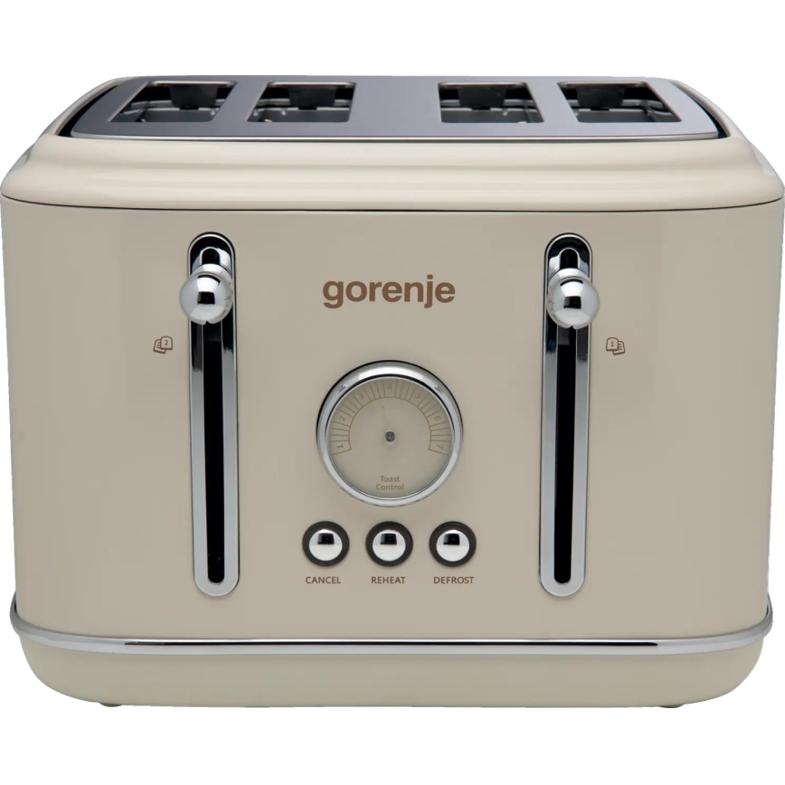 GORENJE T2300CLIN - Tostadora de cuatro ranuras 1150W/230V beige