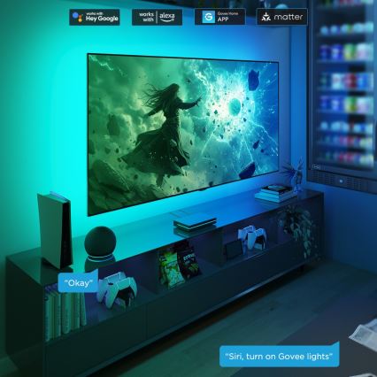 Govee - AI Sync Box 2 para Smart TV RGBICW retroiluminación para TV de 55-65 Wi-Fi