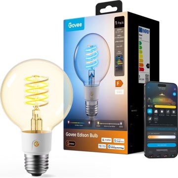 Govee - Bombilla LED RGBWW regulable Smart MATTER G80 E27/5W/230V 2700-6500K Wi-Fi