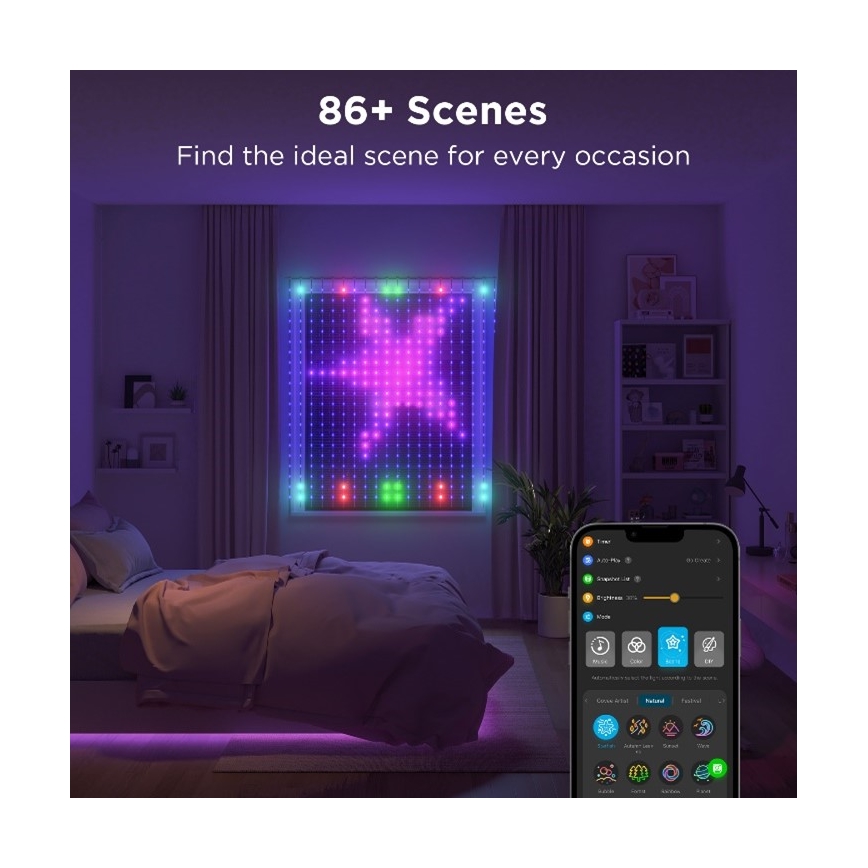 Govee - Cadena decorativa LED RGB regulable LED/15W/230V IP65 Wi-Fi