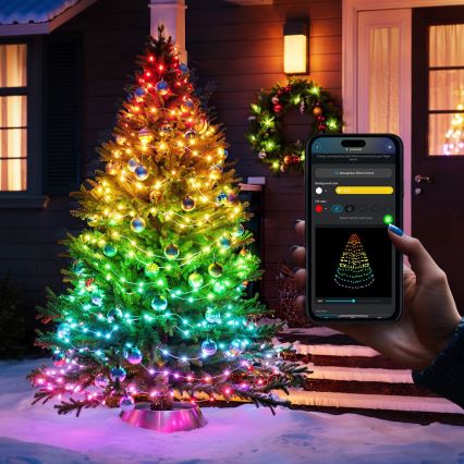 Govee - Cadena LED RGBICW de Navidad para exteriores 2700-6500K 20m Wi-Fi Matter IP66