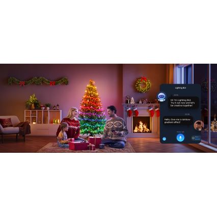 Govee - Cadena LED RGBICW de Navidad para exteriores 2700-6500K 20m Wi-Fi Matter IP66