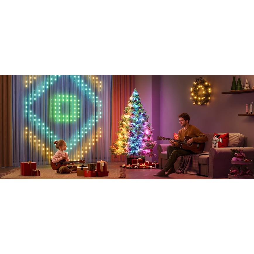Govee - Cadena LED RGBICW de Navidad para exteriores 2700-6500K 20m Wi-Fi Matter IP66