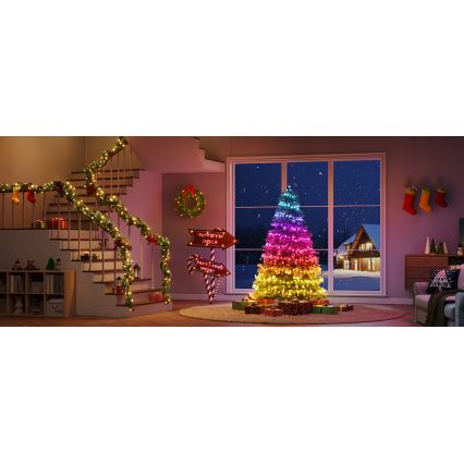 Govee - Cadena LED RGBICW de Navidad para exteriores 2700-6500K 20m Wi-Fi Matter IP66