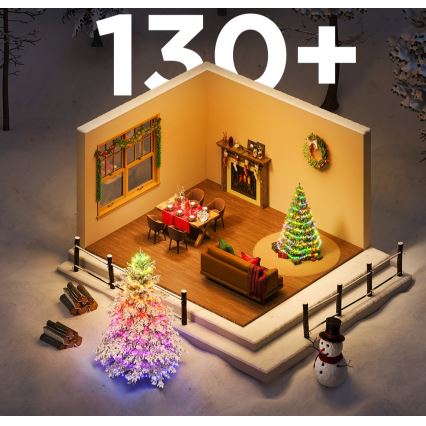 Govee - Cadena LED RGBICW de Navidad para exteriores 2700-6500K 20m Wi-Fi Matter IP66