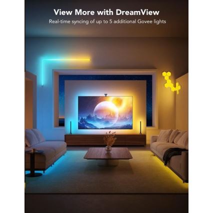 Govee - DreamView T2 DUAL TV 55-65 SMART LED retroiluminación RGBIC Wi-Fi + control remoto