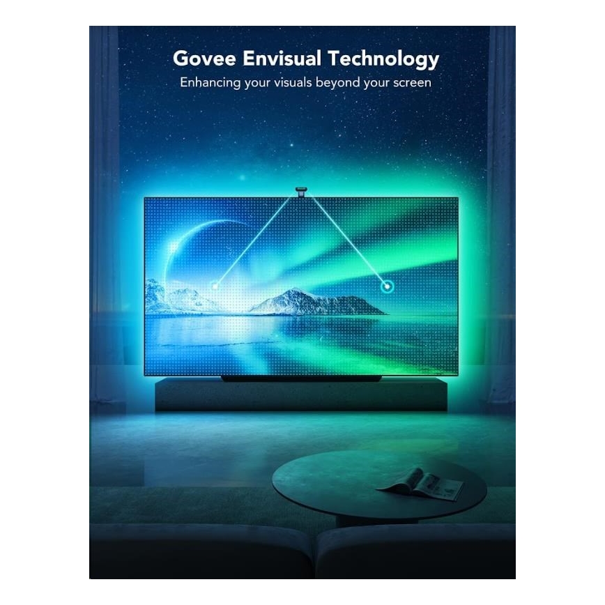 Govee - DreamView T2 DUAL TV 55-65 SMART LED retroiluminación RGBIC Wi-Fi + control remoto