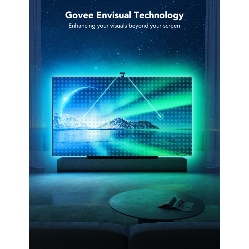 Govee - DreamView T2 DUAL TV 75-85 SMART LED retroiluminación RGBIC Wi-Fi + mando a distancia