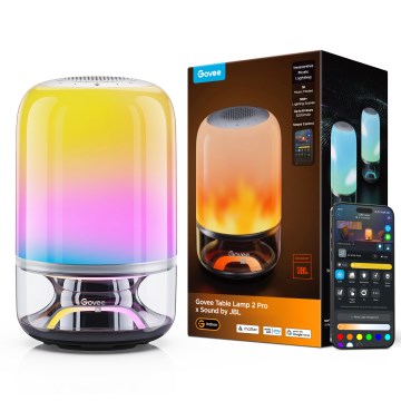 Govee - Lámpara de mesa LED RGBW regulable con altavoz LED/36W/12V Wi-Fi