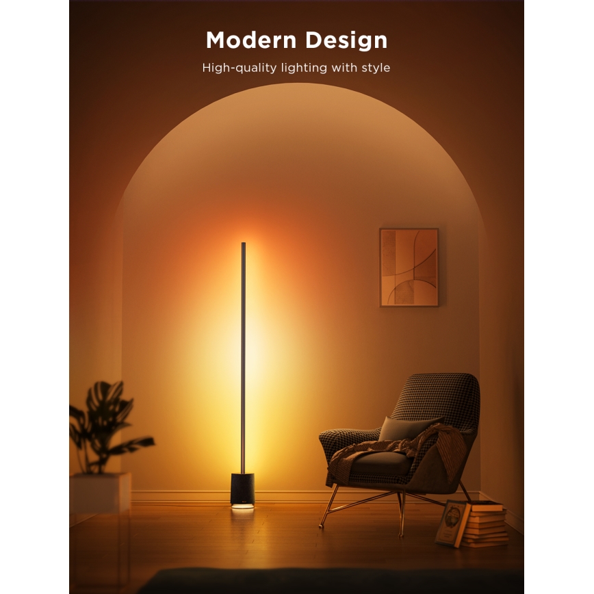 Govee - Lámpara LED de pie con altavoz Pro RGBICWW 2200-6500K Wi-Fi + control remoto