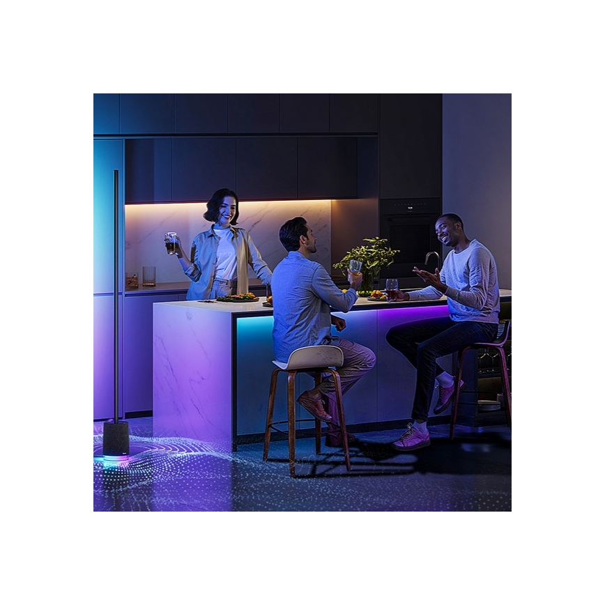 Govee - Lámpara LED de pie con altavoz Pro RGBICWW 2200-6500K Wi-Fi + control remoto