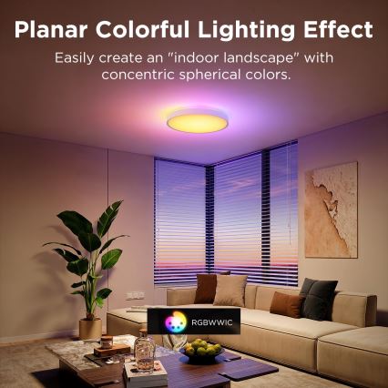 Govee - LED RGBIC Plafón regulable LED/49W/230V 2700-6500K Wi-Fi d. 38 cm