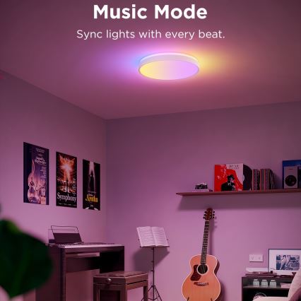 Govee - LED RGBIC Plafón regulable LED/49W/230V 2700-6500K Wi-Fi d. 38 cm