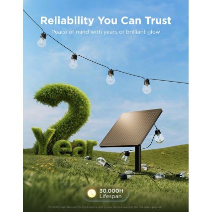 Govee - LED RGBICW Guirnalda solar 8xLED/6W/5V Wi-Fi Matter IP67