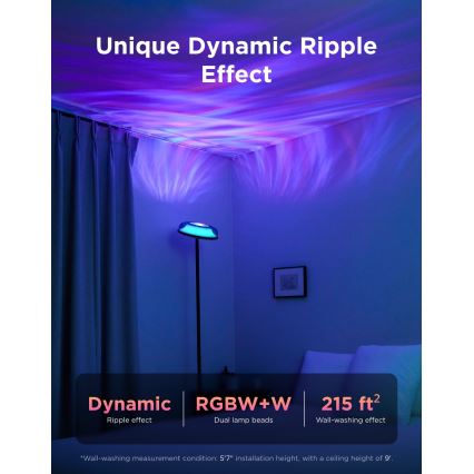Govee - LED RGBICWW Lámpara de pie regulable UPLIGHTER MATTER LED/24W/230V Wi-Fi