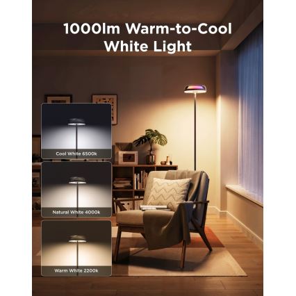 Govee - LED RGBICWW Lámpara de pie regulable UPLIGHTER MATTER LED/24W/230V Wi-Fi