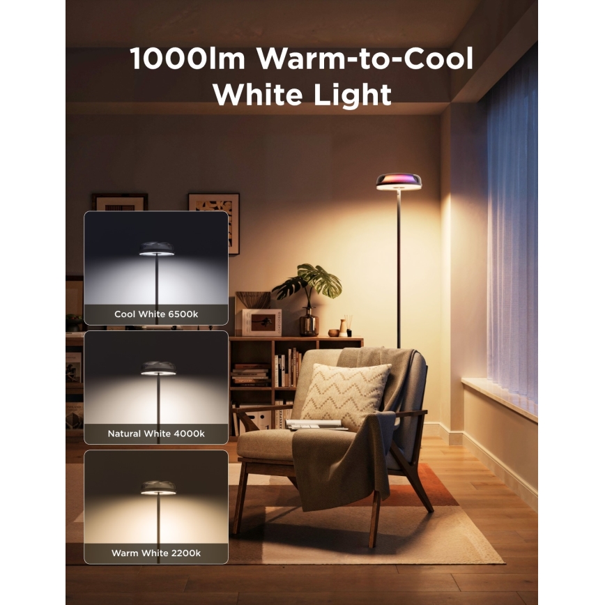 Govee - LED RGBICWW Lámpara de pie regulable UPLIGHTER MATTER LED/24W/230V Wi-Fi