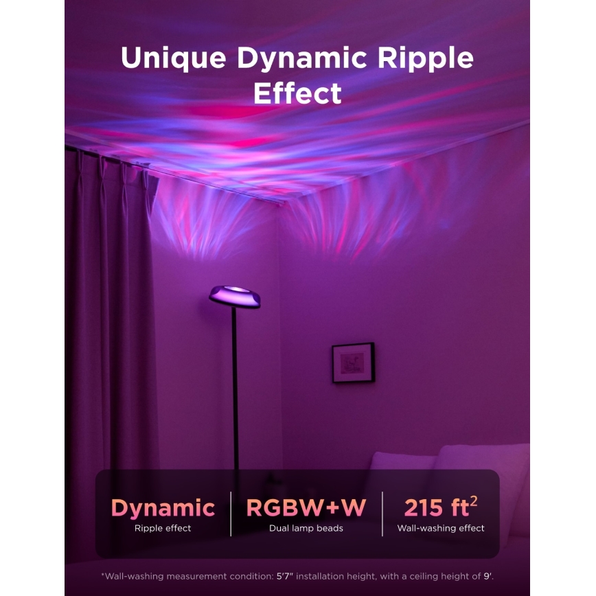 Govee - LED RGBICWW Lámpara de pie regulable UPLIGHTER MATTER LED/24W/230V Wi-Fi