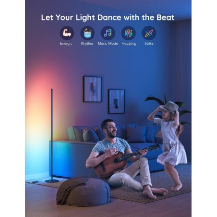 Govee - Lámpara de pie regulable LED RGBW LITE MATTER LED/24W/230V Wi-Fi 36 cm