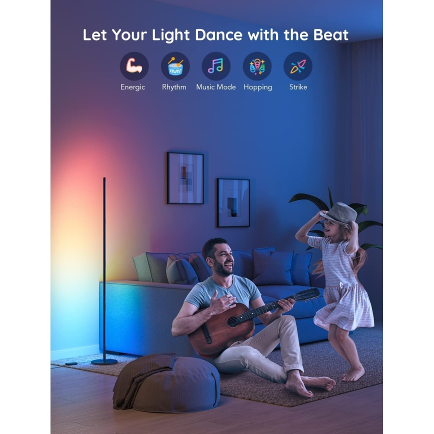 Govee - Lámpara de pie regulable LED RGBW LITE MATTER LED/24W/230V Wi-Fi 36 cm