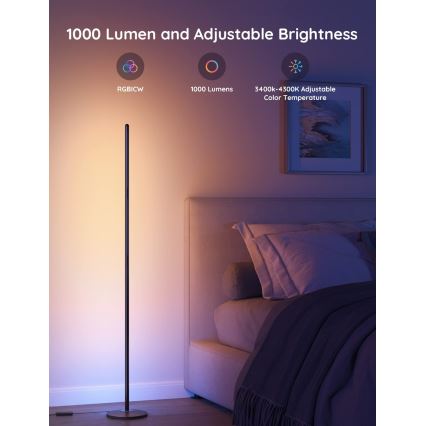 Govee - Lámpara de pie regulable LED RGBW LITE MATTER LED/24W/230V Wi-Fi 36 cm
