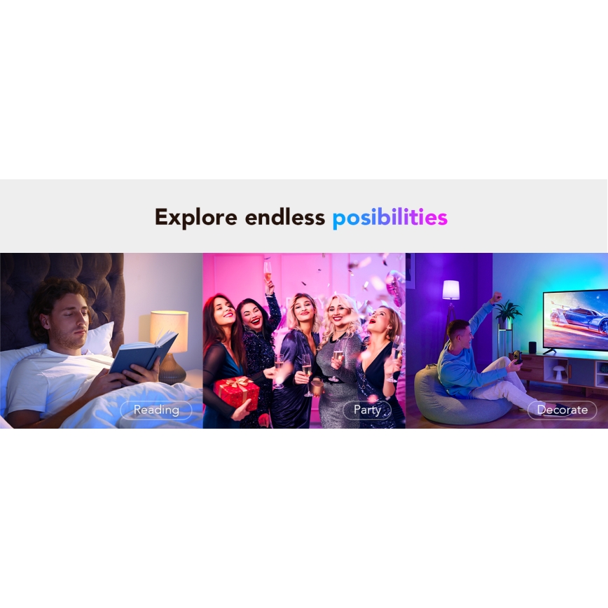 Govee - LED RGBWW Bombilla Inteligente E27/9W/230V 2700-6500K Wi-Fi