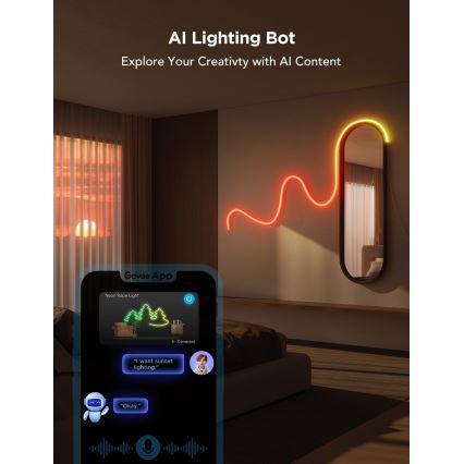 Govee - Neon 2 MATTER tira LED flexible 3 m RGBIC Wi-Fi