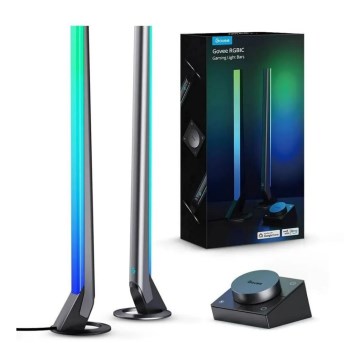 Govee - Pack de 2x Smart Gaming Wi-Fi LED RGBIC paneles + Smart Dual negro + mando a distancia