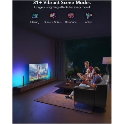 Govee - Panel LED RGBIC SMART 38cm para TV 43-75 - 2 unidades Wi-Fi