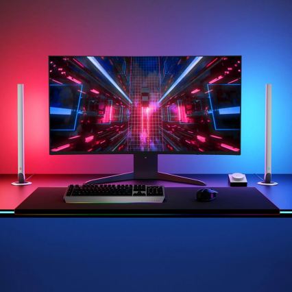 Govee - Pack de 2 paneles Smart Gaming Wi-Fi LED RGBIC + Smart Dual blanco + mando a distancia