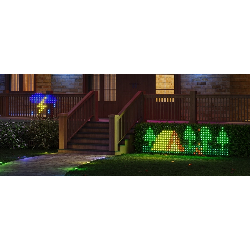 Govee - Red de luces LED RGBIC para exteriores 143x85cm Wi-Fi Matter IP65
