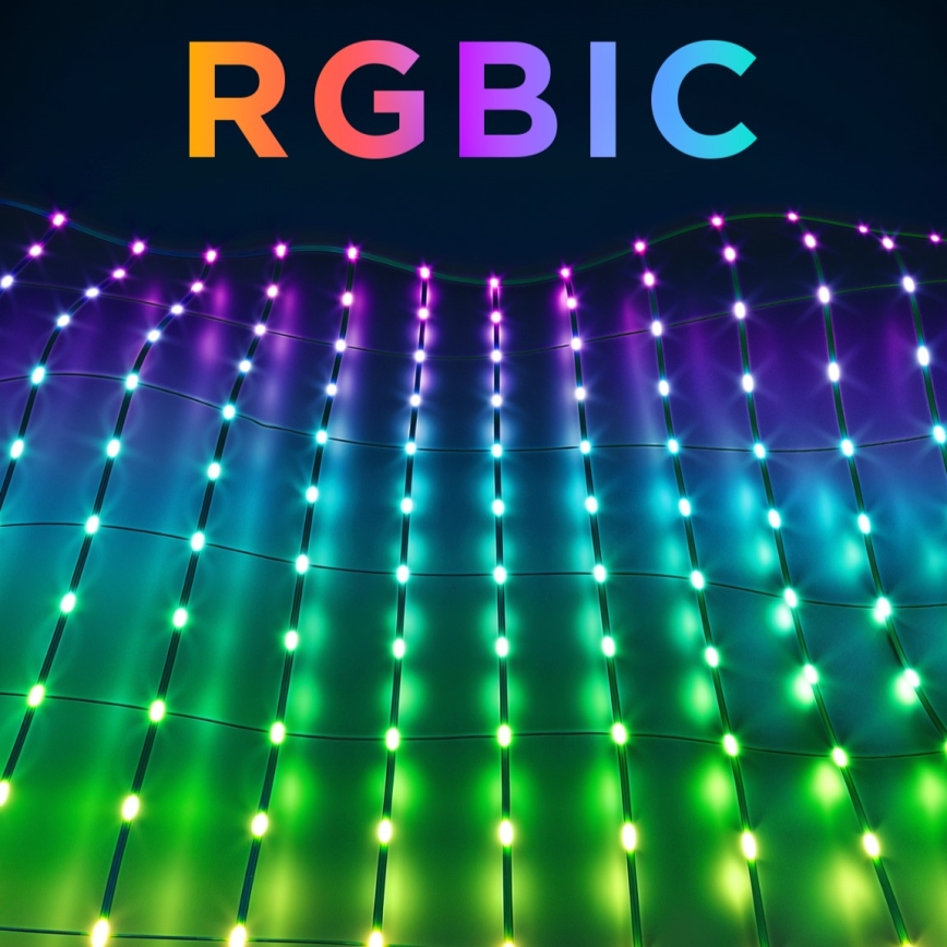 Govee - Red de luces LED RGBIC para exteriores 143x85cm Wi-Fi Matter IP65