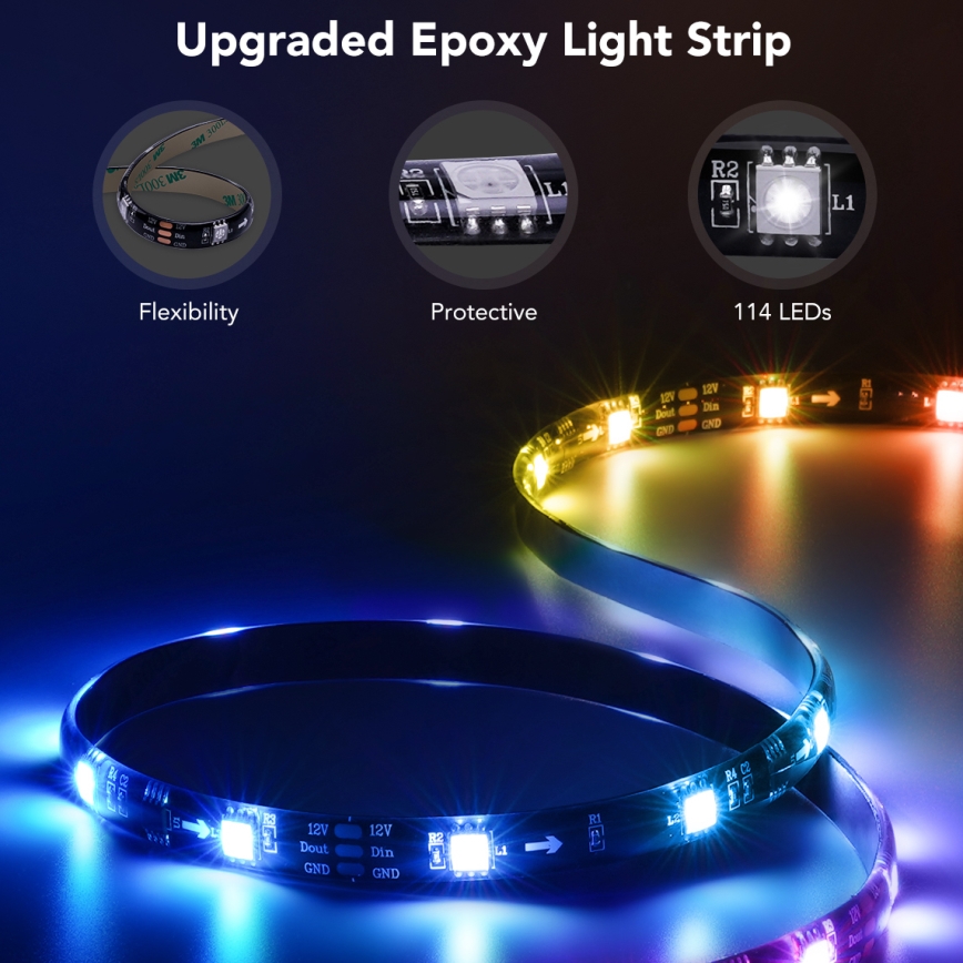 Govee - Retroiluminación LED inteligente RGBIC para TV de 40 a 50 Wi-Fi