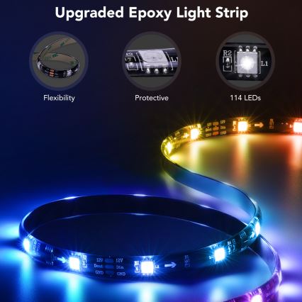Govee - Retroiluminación LED SMART RGBIC para TV de 55-65 con Wi-Fi