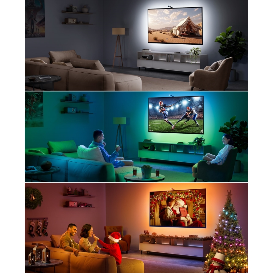Govee - Retroiluminación para TV 3 Lite TV 55-65» SMART Retroiluminación LED RGBICW Wi-Fi IP67 + control remoto