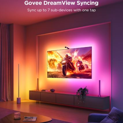 Govee - Retroiluminación para TV 3 Lite TV 55-65» SMART Retroiluminación LED RGBICW Wi-Fi IP67 + control remoto